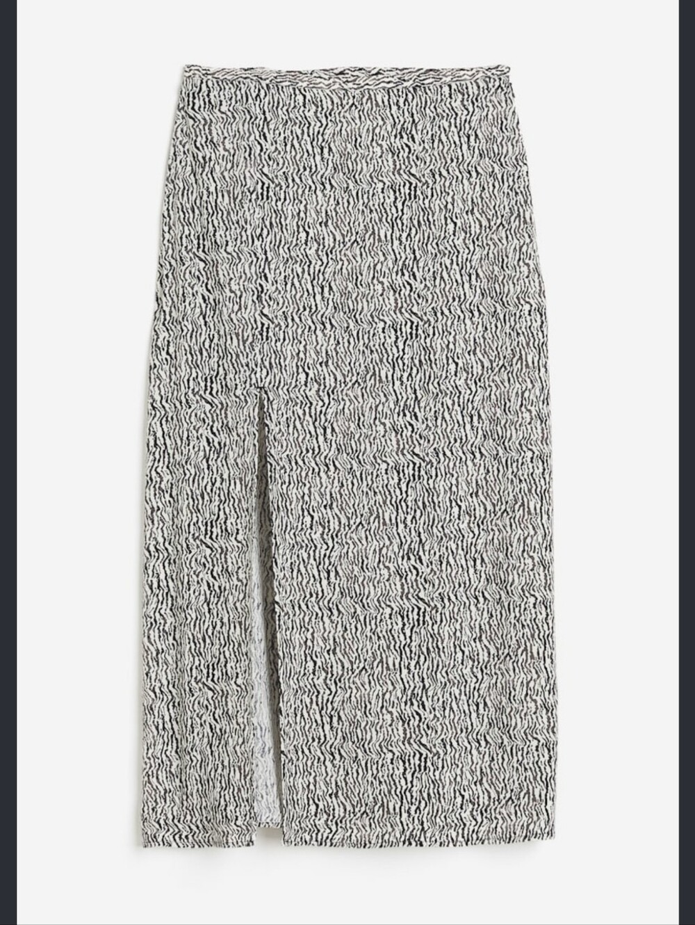 H&M Zebra Crepe Midi Skirt